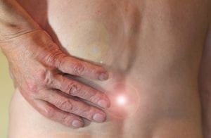 a man's back with back-pain